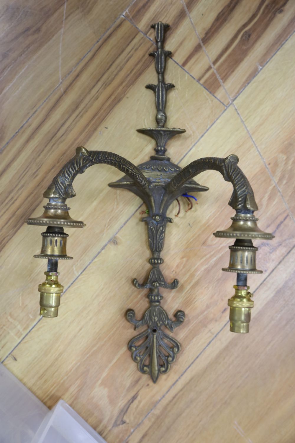 A set of four Adam revival ormolu wall lights and others similar